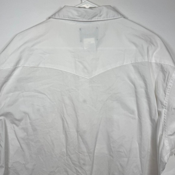 Wrangler White Western Cowboy Pearl Snap Long Sleeve Shirt Mens Sz XXL - Picture 6 of 8
